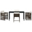 Have Spisebordssæt 5 stk. Brun polyrattan