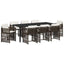 Have Spisebordssæt 9 pcs Brun polyrattan