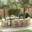 Have Spisebordssæt 9 pcs Beige polyrattan