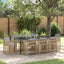 Have Spisebordssæt 9 pcs Beige polyrattan