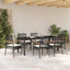 Have Spisebordssæt med pude 7 pcs Sort Rattan