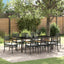 Have Spisebordssæt med pude 9 pcs Sort Rattan