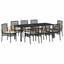 Have Spisebordssæt med pude 9 pcs Sort Rattan