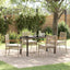 Have Spisebordssæt 5 stk. Beige og sort Rattan