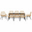 Have Spisebordssæt 9 pcs Brun polyrattan