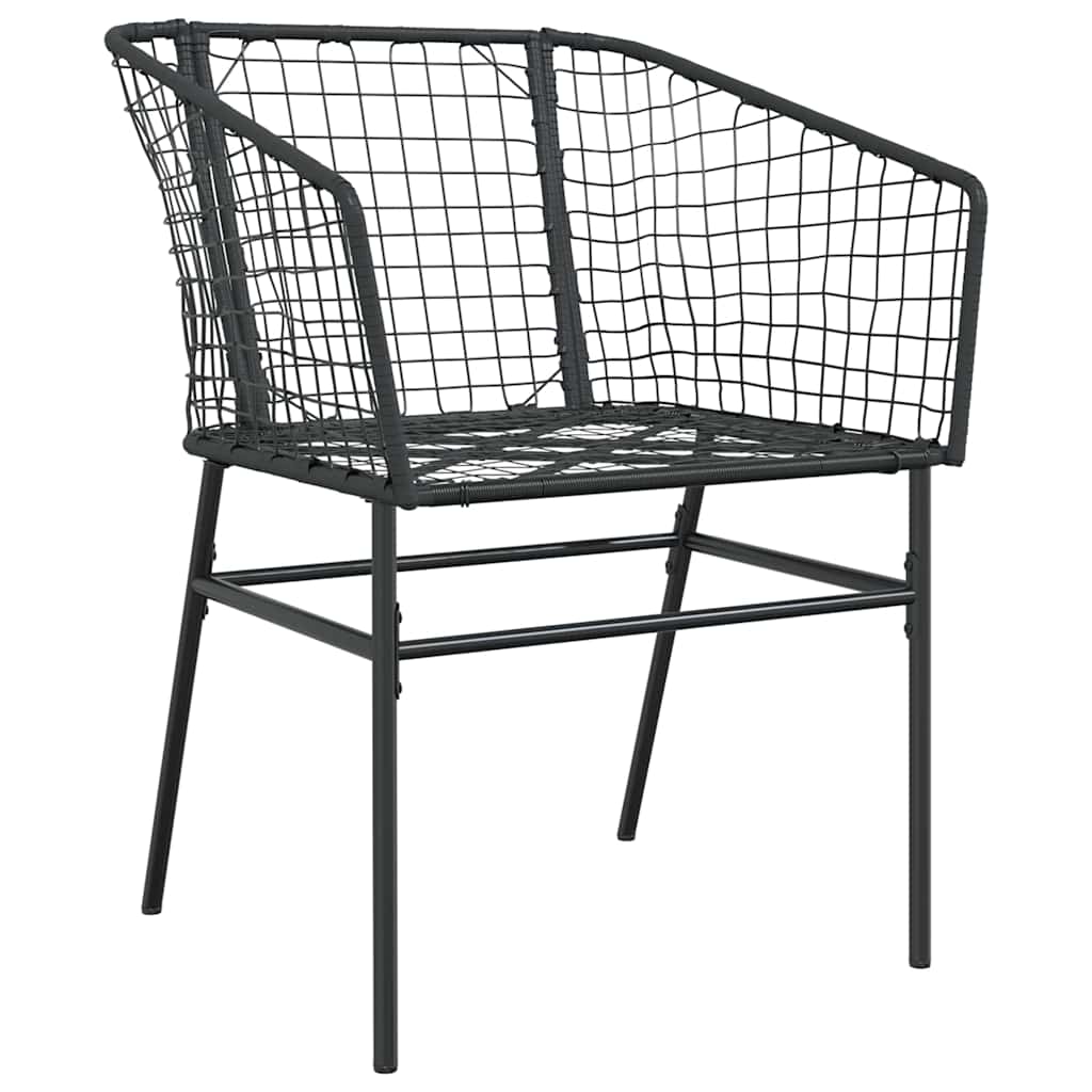 Have Spisebordssæt 7 pcs Sort polyrattan