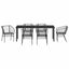 Have Spisebordssæt 7 pcs Sort polyrattan