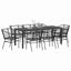 Have Spisebordssæt 9 pcs Sort polyrattan