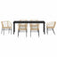 Have Spisebordssæt 7 pcs Brun polyrattan