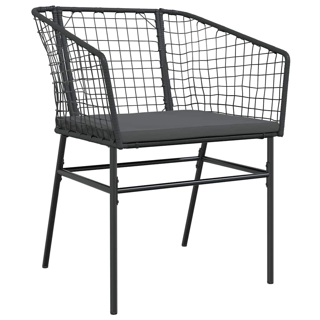 Have Spisebordssæt 9 pcs Sort polyrattan