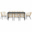 Have Spisebordssæt 9 pcs Brun polyrattan