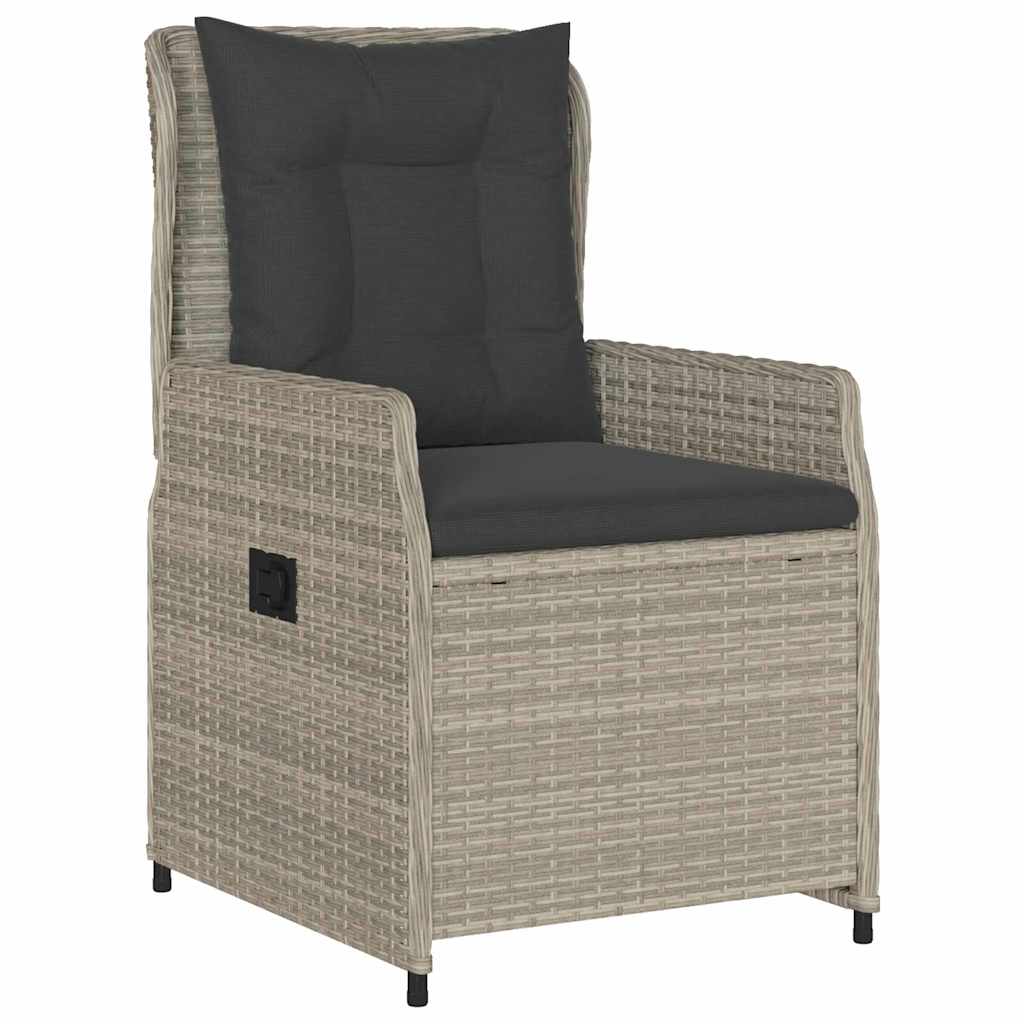 Have Spisebordssæt 5 stk. Lysegrå polyrattan