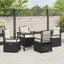 Have Spisebordssæt 5 stk. Sort polyrattan