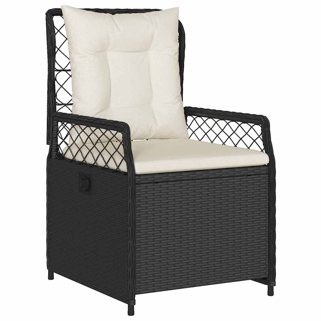 Have Spisebordssæt 5 stk. Sort polyrattan