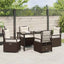 Have Spisebordssæt 5 stk. Brun polyrattan