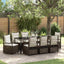 Have Spisebordssæt 9 pcs Brun polyrattan