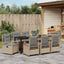 Have Spisebordssæt 9 pcs Beige og lys grå polyrattan