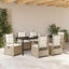Have Spisebordssæt 7 pcs Beige og cremehvid polyrattan