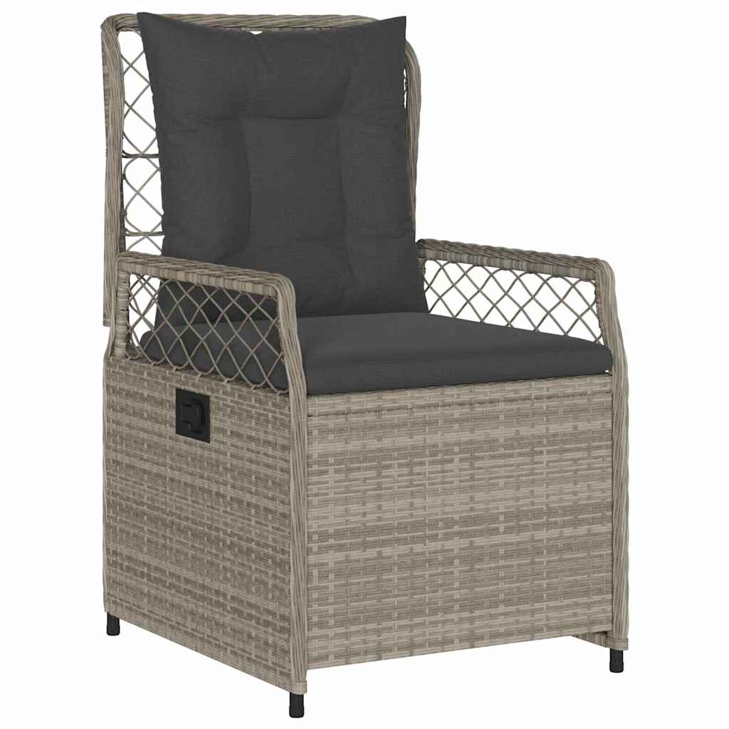 Have Spisebordssæt 5 stk. Lysegrå polyrattan