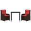 Have Spisebordssæt 3 stk. Brun Poly rattan