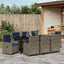 Have Spisebordssæt med pude 9 pcs Grå Poly rattan