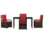 Have Spisebordssæt 5 stk. Brun polyrattan