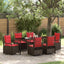 Have Spisebordssæt 7 pcs Brun polyrattan