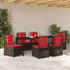 Have Spisebordssæt 7 pcs Brun polyrattan