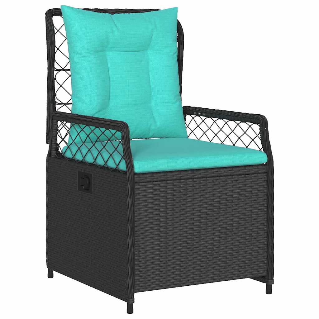 Have Spisebordssæt 7 stk. Sort polyrattan