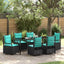 Have Spisebordssæt 7 pcs Sort polyrattan