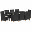 Have Spisebordssæt 9 pcs Sort polyrattan