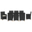 Have Spisebordssæt 9 pcs Sort polyrattan