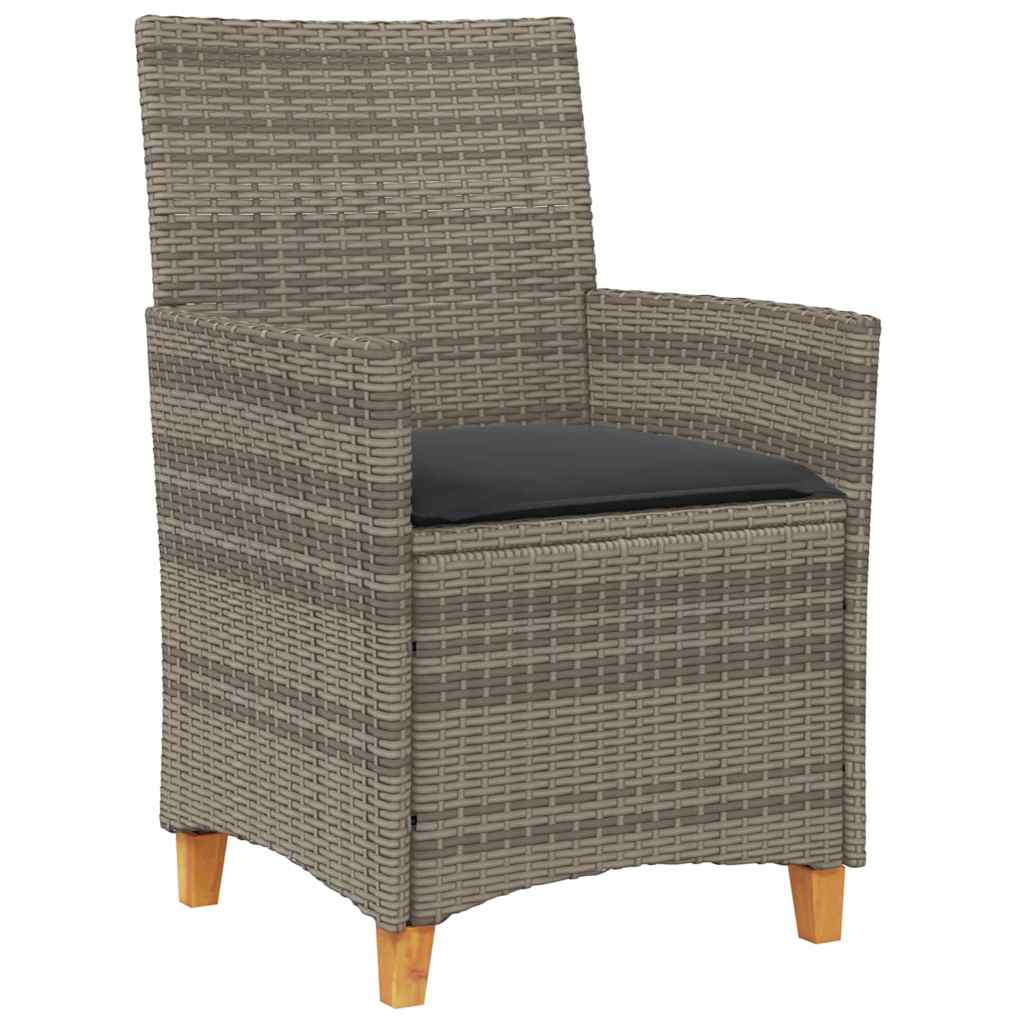 Have Spisebordssæt 5 stk. Grå polyrattan