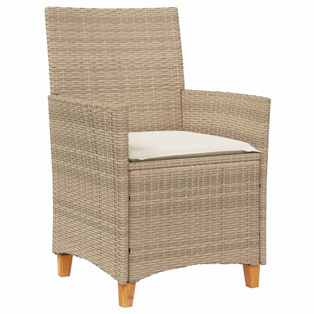 Have Spisebordssæt 9 pcs Beige polyrattan
