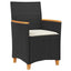 Have Spisebordssæt 7 pcs Sort polyrattan