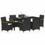 Have Spisebordssæt 7 pcs Sort polyrattan