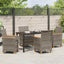 Have Spisebordssæt 5 stk. Grå polyrattan