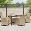Have Spisebordssæt 5 stk. Beige polyrattan