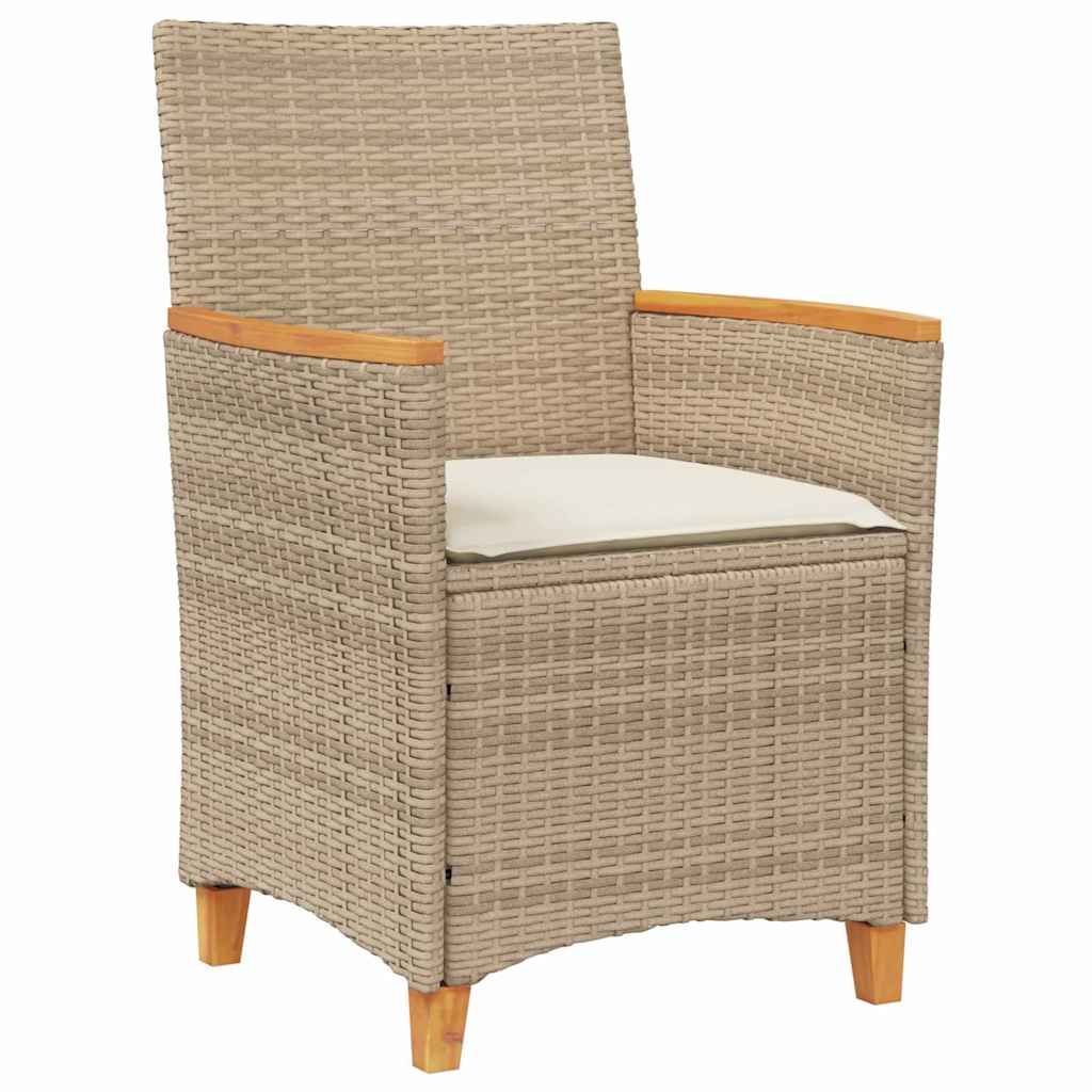 Have Spisebordssæt 5 stk. Beige polyrattan