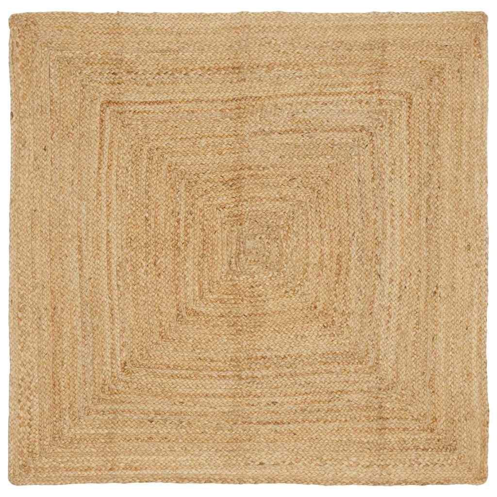 Områdetæpper Naturfarvet 120 x 120 cm Jute billede