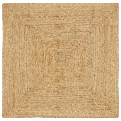 Områdetæpper Naturfarvet 120 x 120 cm Jute