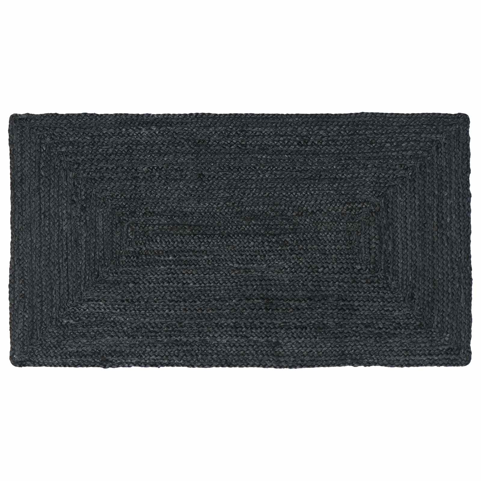 Områdetæpper Rektangulær Mørkegrå 60 x 110 cm Jute billede