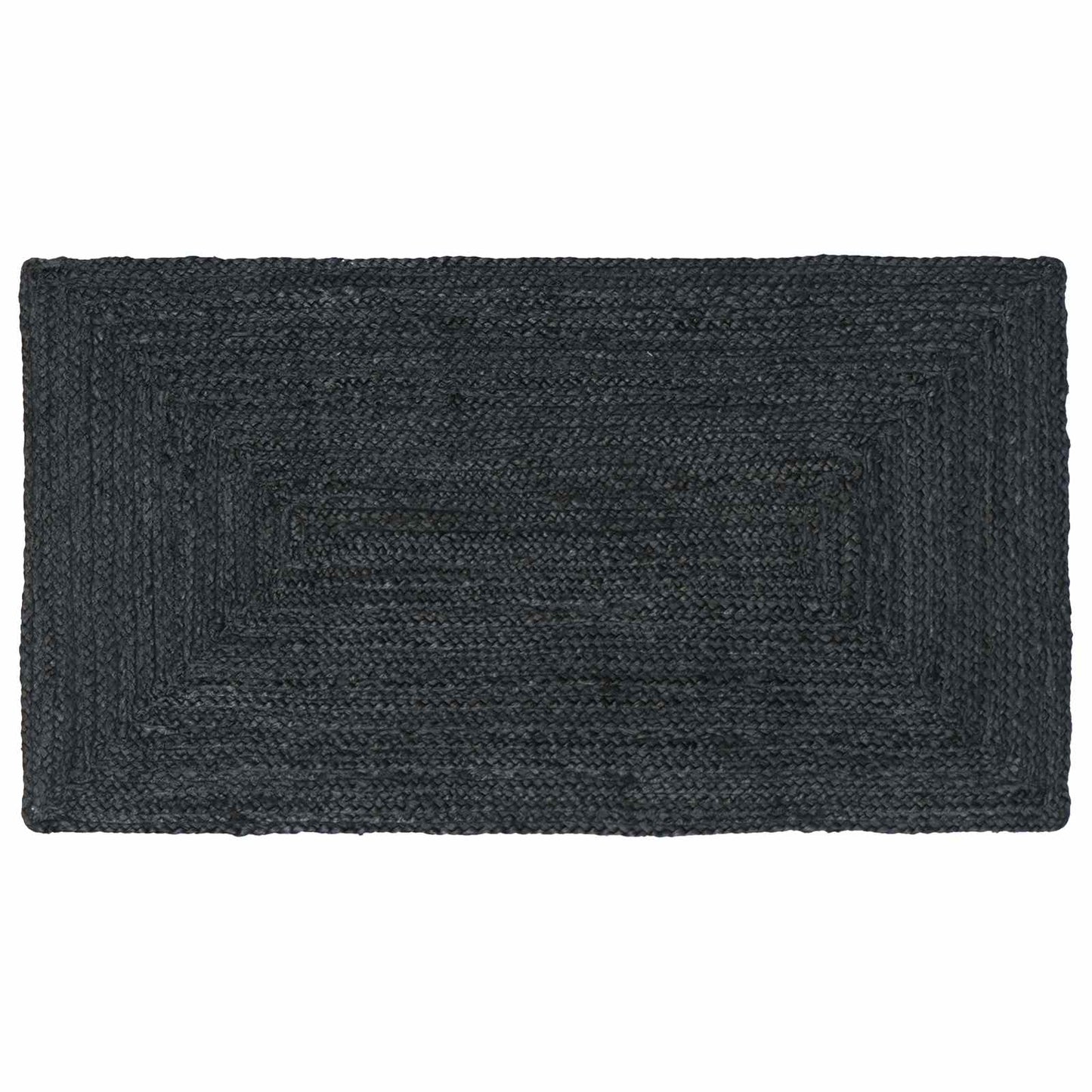 Område tæppe Mørkegrå 60 x 110 cm Jute
