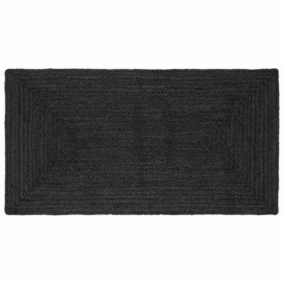 Områdetæpper Rektangulær Mørkegrå 80 x 150 cm Jute