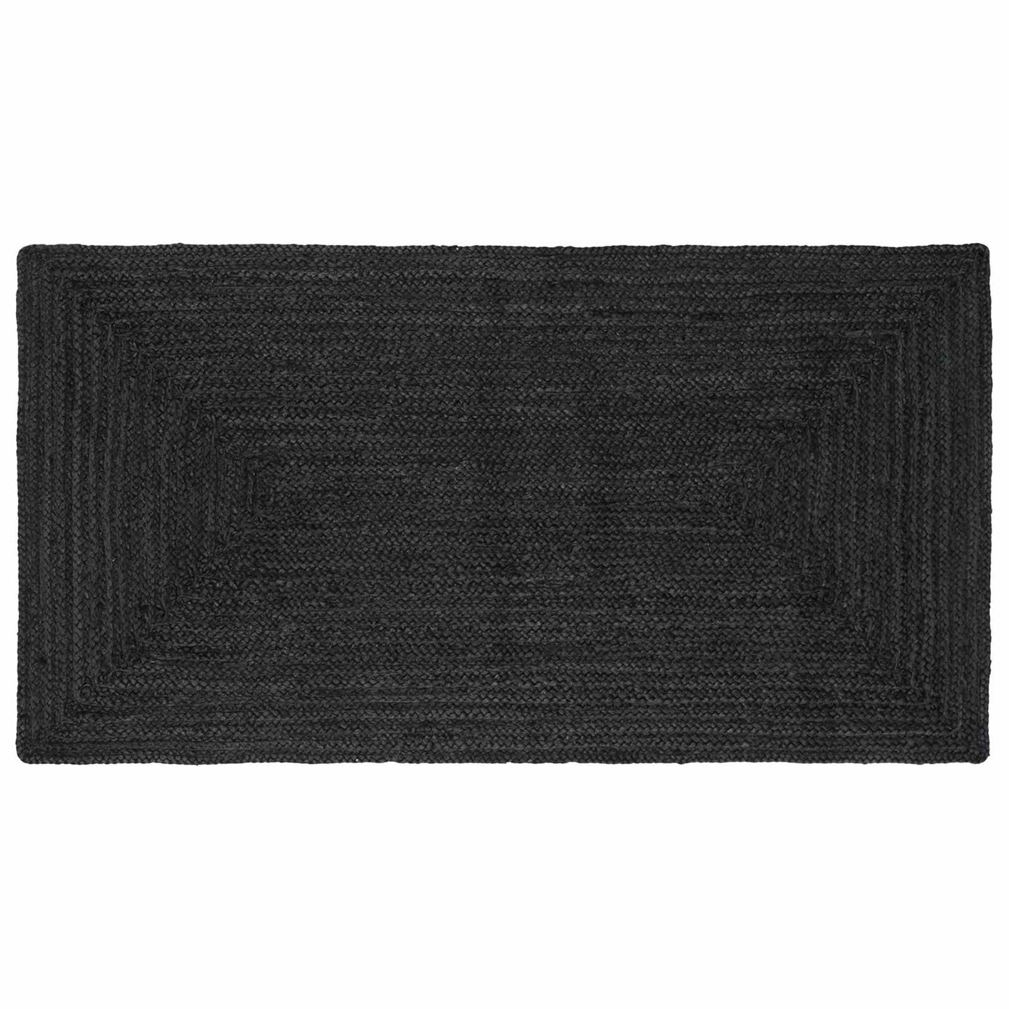 Område tæppe Mørkegrå 100 x 200 cm Jute