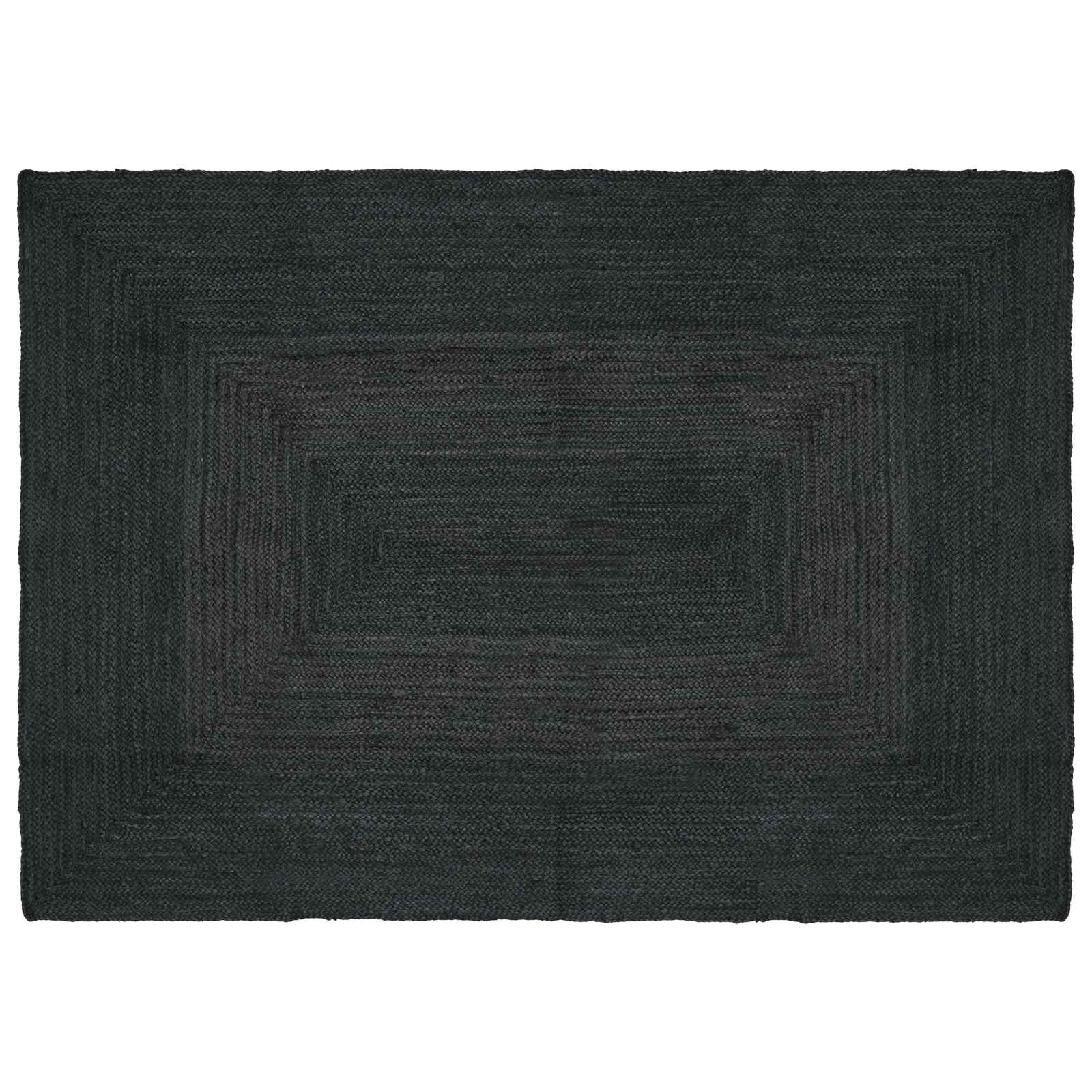 Områdetæpper Rektangulær Mørkegrå 120 x 170 cm Jute billede