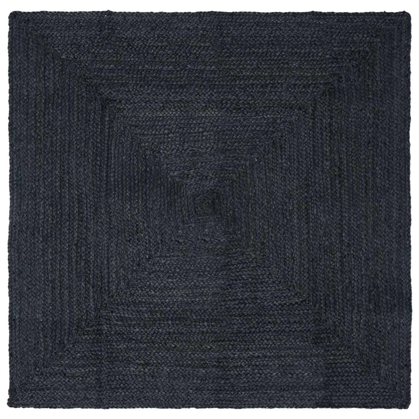 Område tæppe Mørkegrå 160 x 160 cm Jute