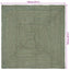 Områdetæpper Rektangulær Olivengrøn 120 x 120 cm Jute