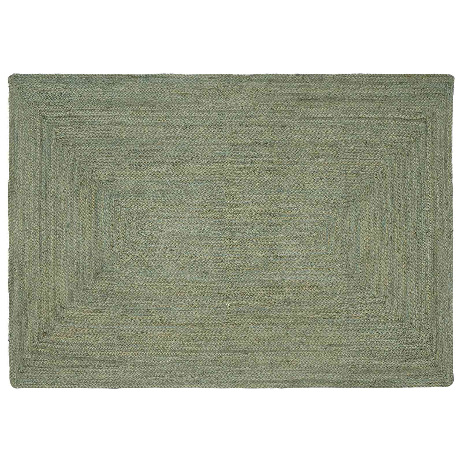 Områdetæpper Rektangulær Olivengrøn 120 x 170 cm Jute billede