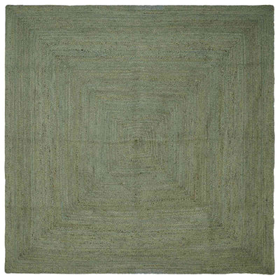 Områdetæpper Firkantet Olivengrøn 200 x 200 cm Jute